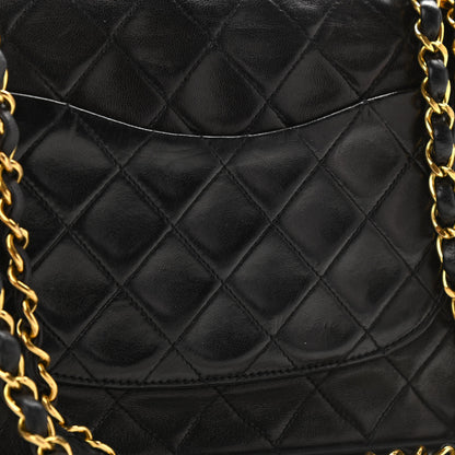 Chanel Lambskin Quilted Medium Double Flap Black 12 of 12