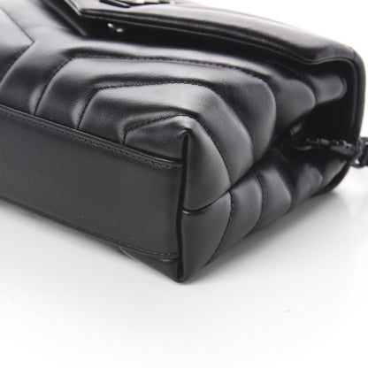 Saint Laurent Calfskin Y Quilted Monogram Toy Loulou Crossbody Bag Black 6 of 8