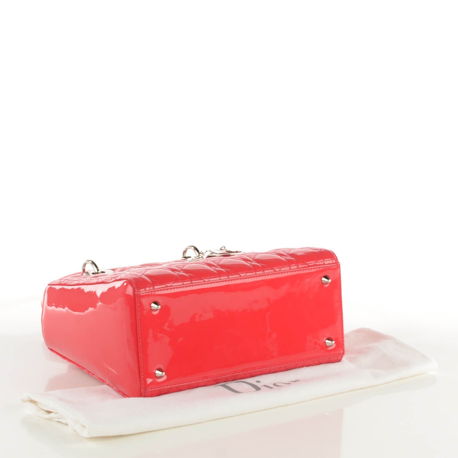 Christian Dior Patent Cannage Medium Lady Dior Light Coral 4 of 9