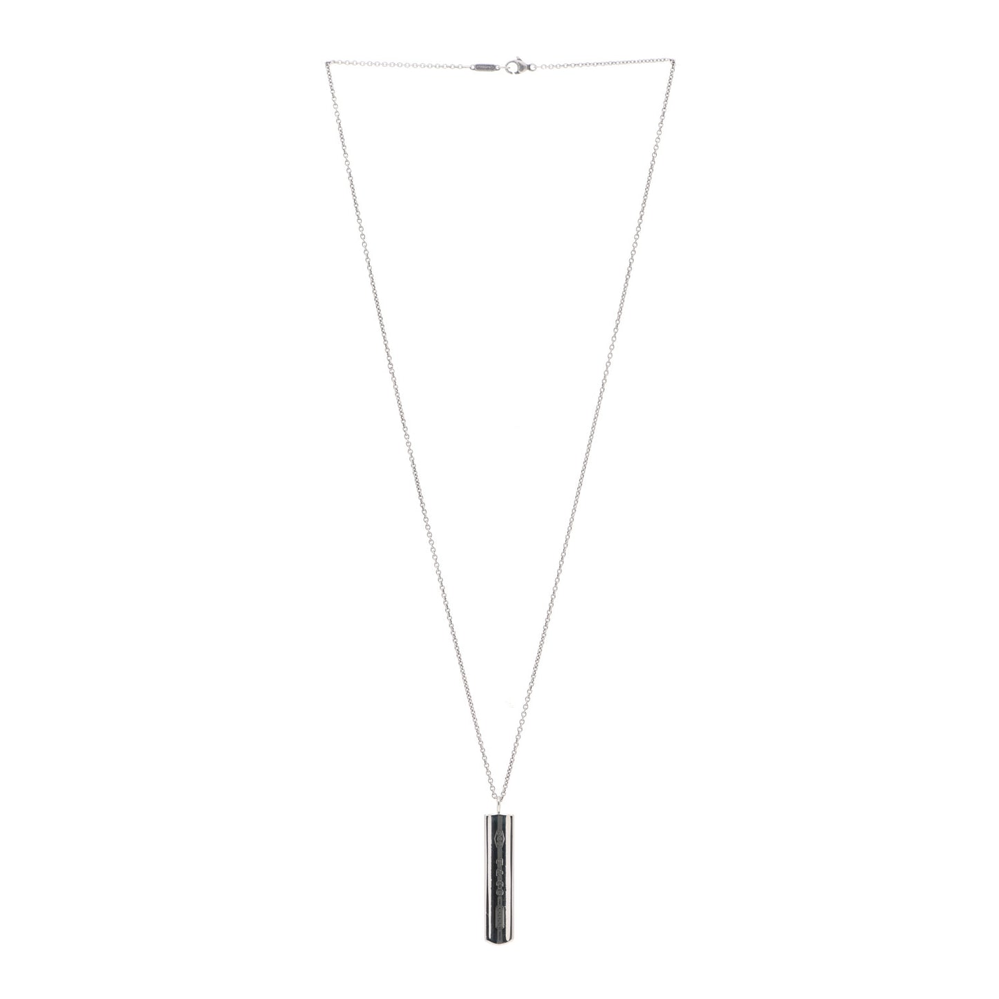 Sterling Silver 1837 Bar Pendant Necklace