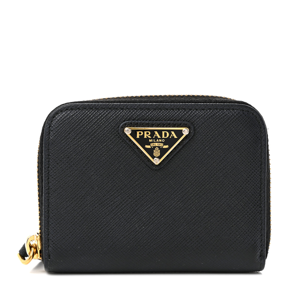 Vitello Move Triangle Logo Zip Coin Purse Black