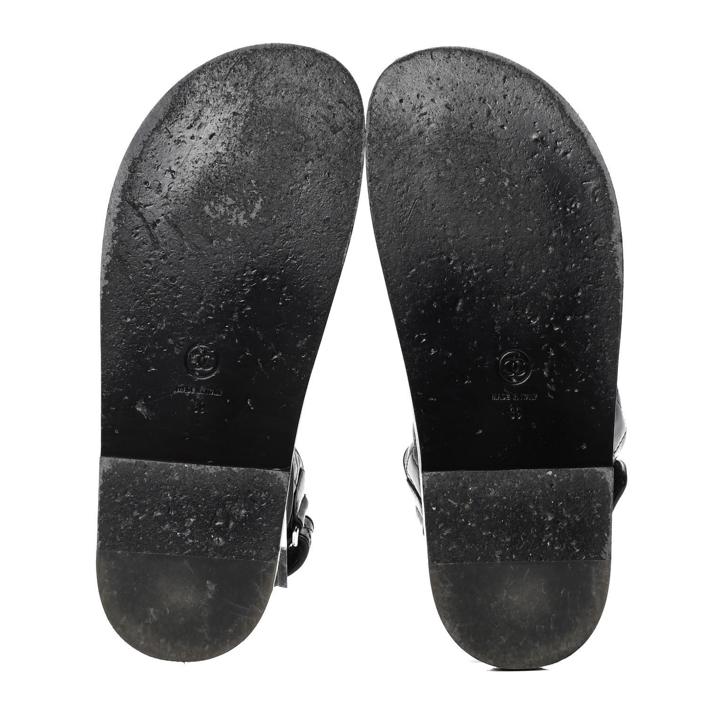 Lambskin Velcro Dad Sandals 39 Black