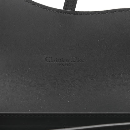 Christian Dior Ultra Matte Calfskin Saddle Chain Wallet Pouch Black 8 of 14