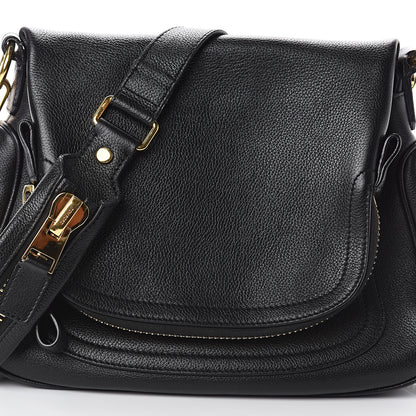 Tom Ford Grained Calfskin Medium Jennifer Crossbody Bag Black 6 of 8