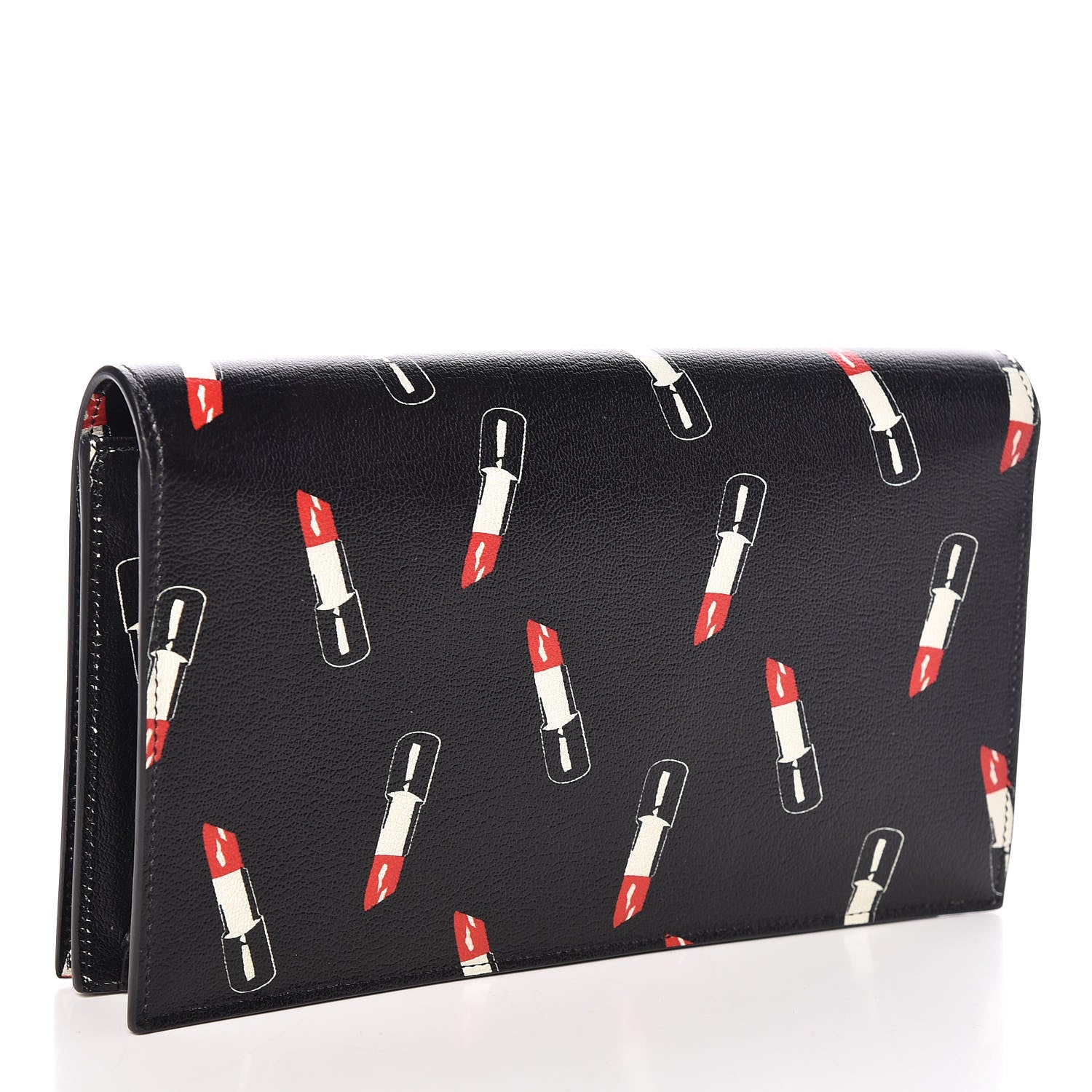 Saint Laurent Calfskin Lipstick Print Classic Monogram Kate Clutch Black 3 of 7