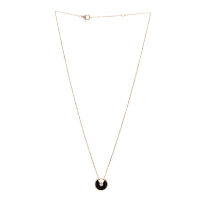Cartier 18K Pink Gold Diamond Black Onyx XS Amulette de Cartier Pendant Necklace 3 of 5