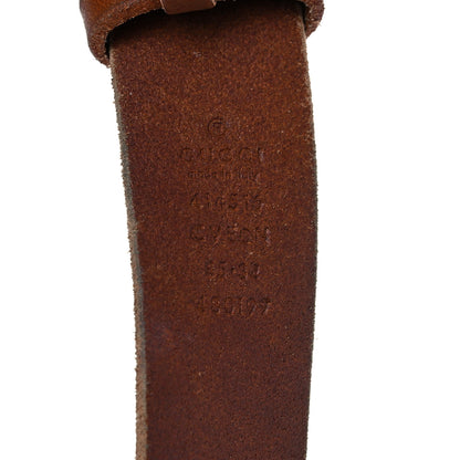 Gucci Cuoio Toscano Nickel Double Double G 30mm Belt 85 34 Cuir 3 of 14