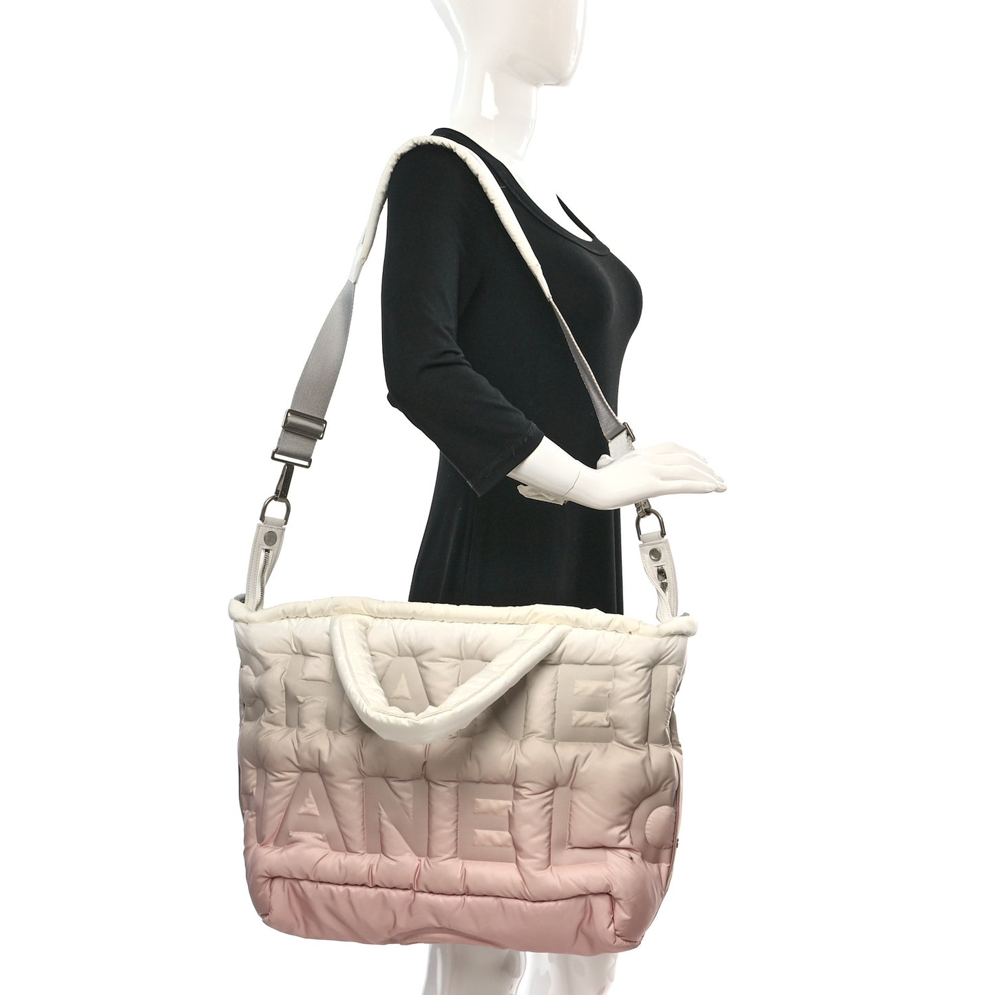 Nylon Coco Cocoon Ombre Travel Bowler White Pink
