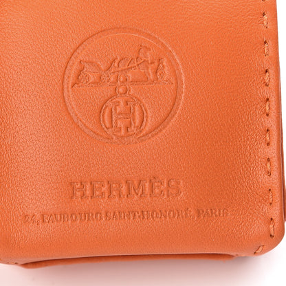 Hermes Milo Lambskin Swift Shopping Bag Charm Feu Gold 3 of 5