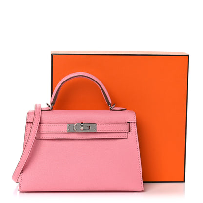Hermes Chevre Mysore Mini Kelly Sellier 20 Rose Confetti 29 of 29