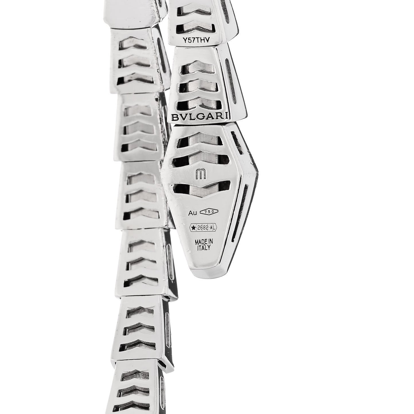 18K White Gold Serpenti Viper Bracelet M