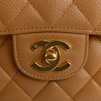 Chanel Caviar Quilted Medium Double Flap Beige 11 of 13