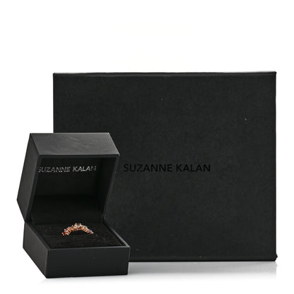 Suzanne Kalan 18K Rose Gold Diamond Multi Gemstone Nadima Half Band Ring 54 7 6 of 6