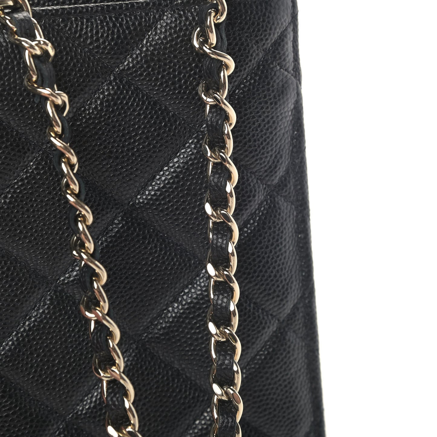 Caviar Quilted CC Phone Holder Black