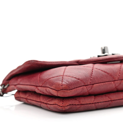 Chanel Lambskin Quilted Mini Mineral Nights Flap Crossbody Bag Dark Red 11 of 17