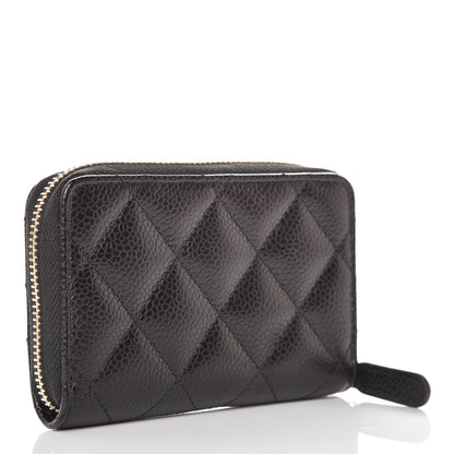 Chanel Caviar Quilted Zip Coin Purse Black 3 of 8