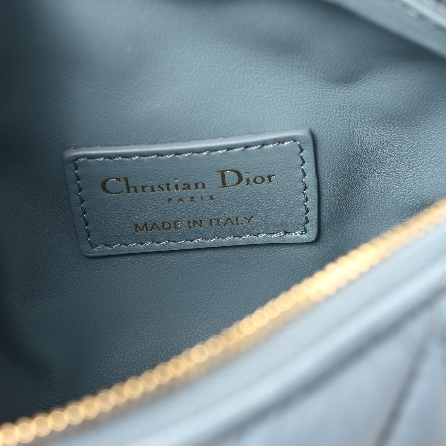 Calfskin Macrocannage Small Diortravel Nomad Pouch Bracing Blue