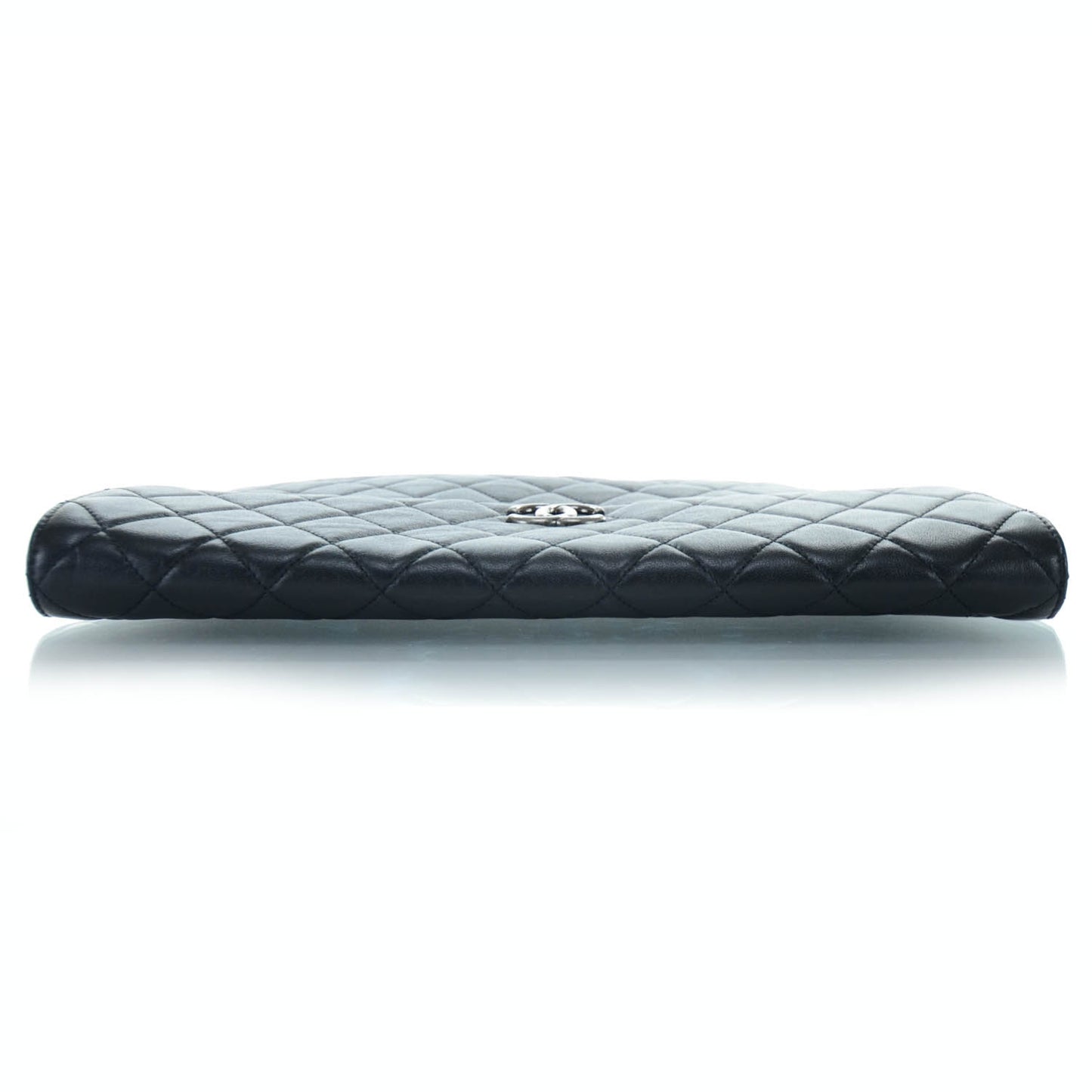 Calfskin Quilted Document Portfolio Holder Black
