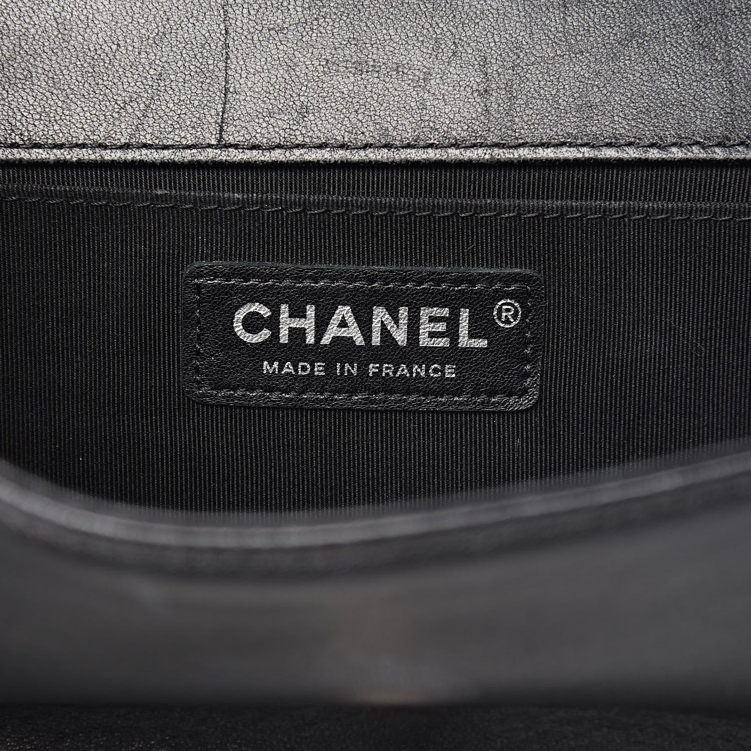 Chanel Lambskin Iridescent PVC Chevron Quilted Medium Boy Flap Black Silver 6 of 20