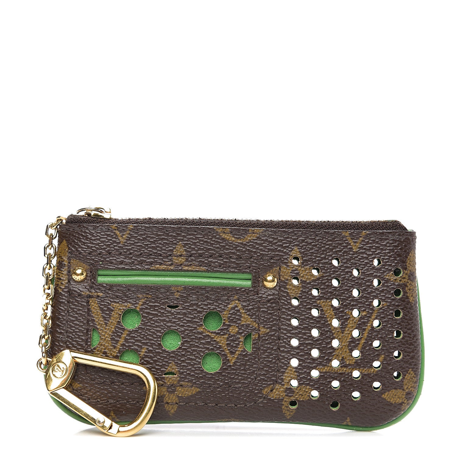 Louis Vuitton Monogram Perforated Key Pouch Green 1 of 9