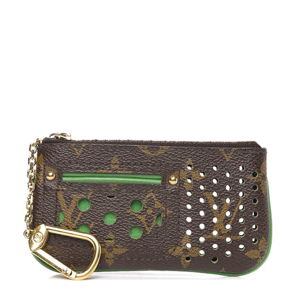 Louis Vuitton Monogram Perforated Key Pouch Green 1 of 9