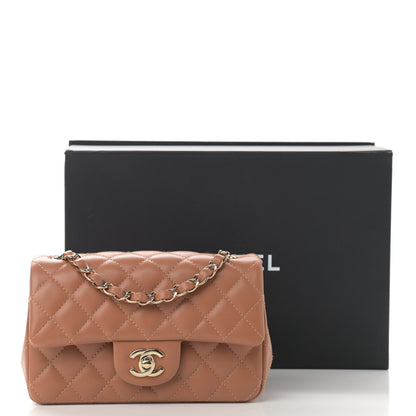 Chanel Lambskin Quilted Mini Rectangular Flap Brown 11 of 11