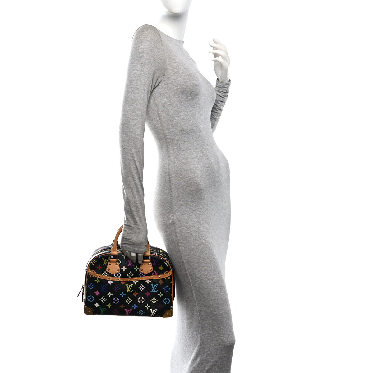 Louis Vuitton Monogram Multicolor Trouville Black 2 of 9