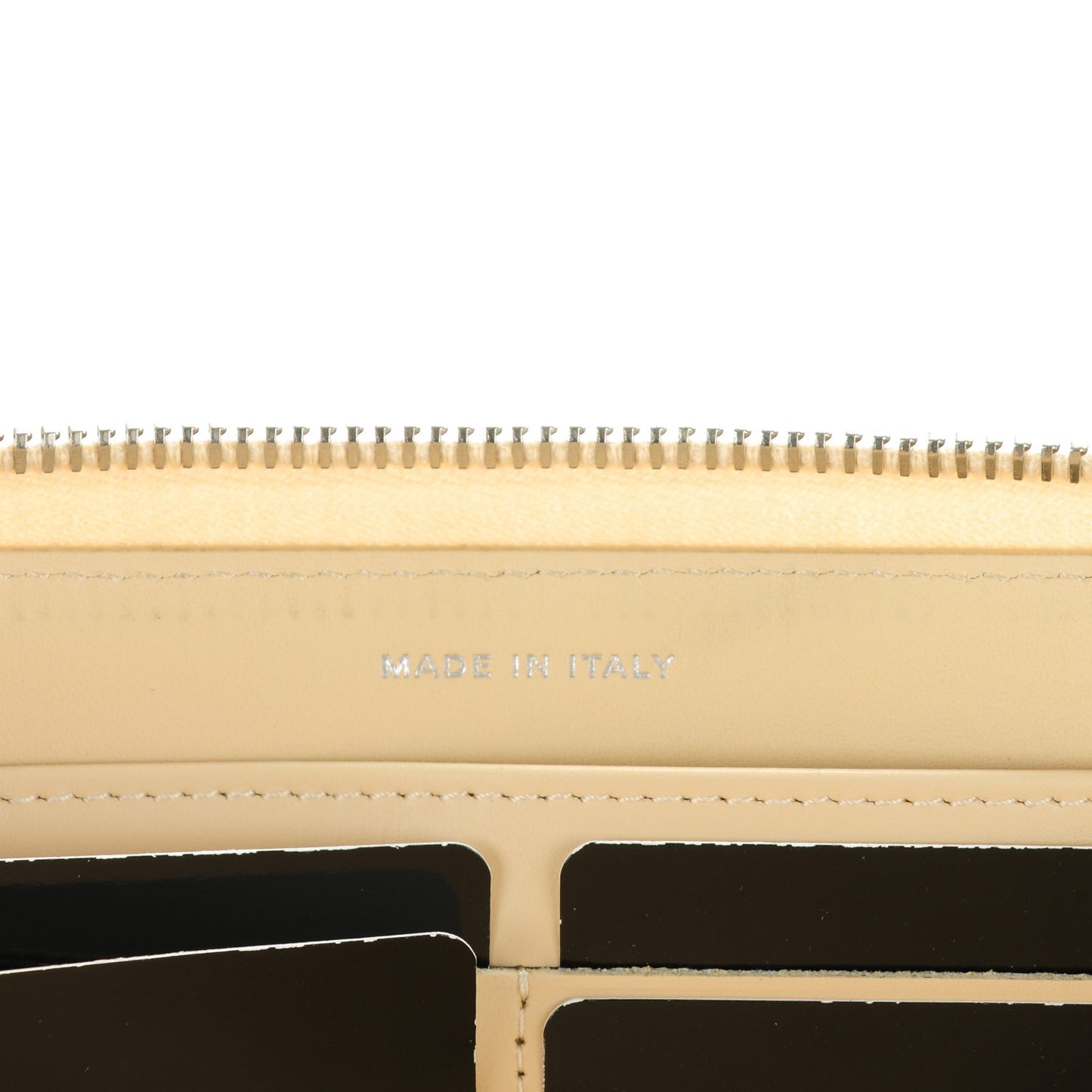 Caviar Quilted Large Gusset Zip Around Wallet Beige Clair