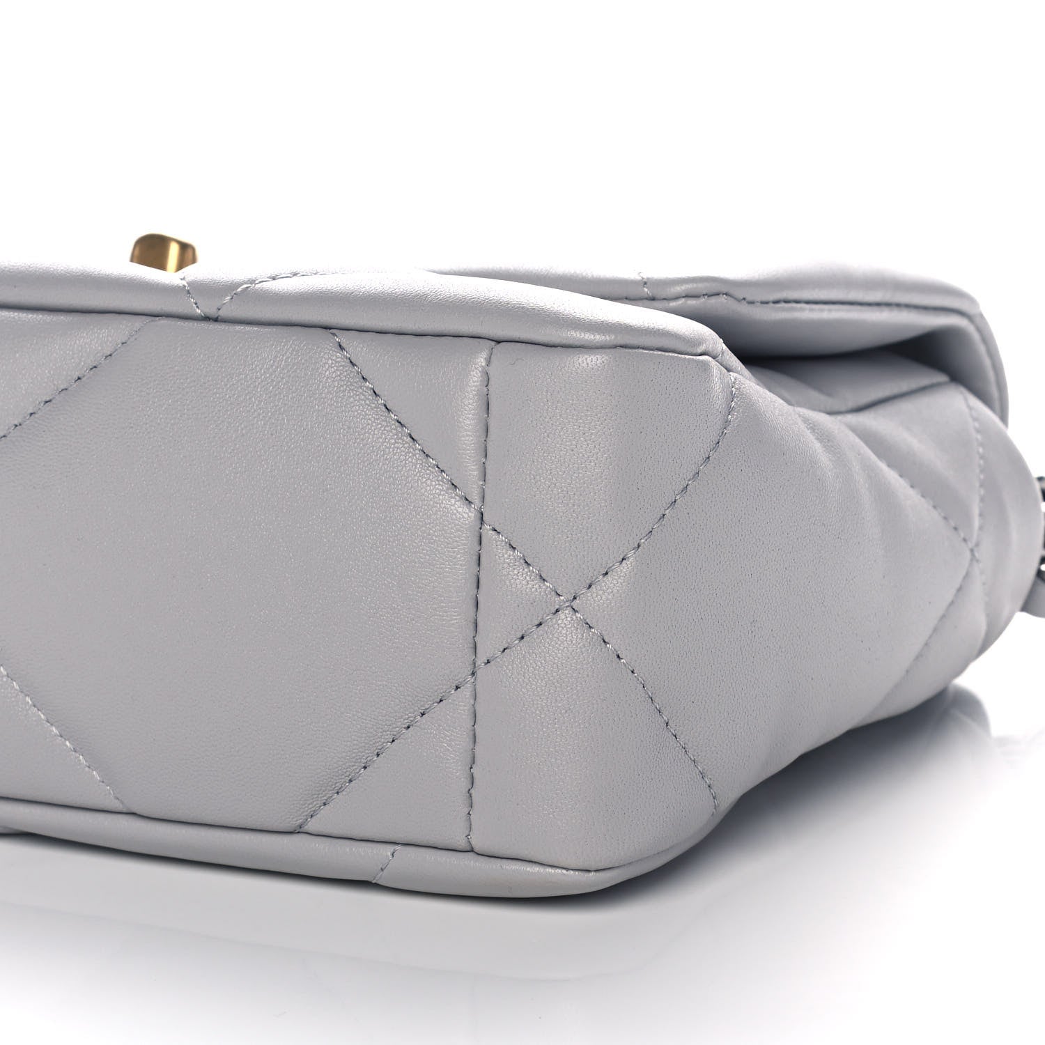 Chanel Lambskin Quilted Medium Chanel 19 Flap Grey 6 of 13