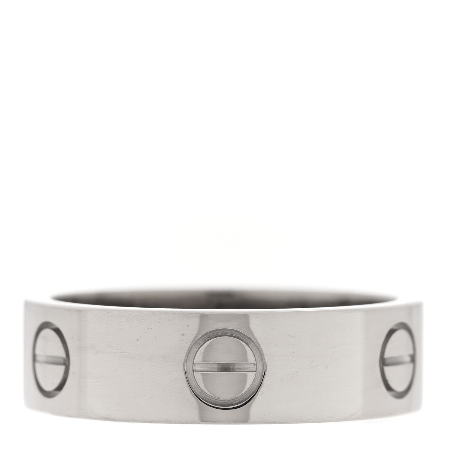 Cartier 18K White Gold 5.5mm LOVE Ring 58 8.25 1 of 4