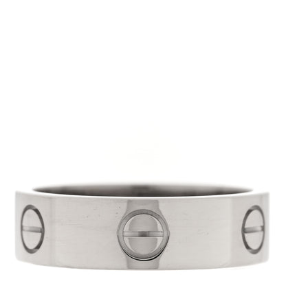 Cartier 18K White Gold 5.5mm LOVE Ring 58 8.25 1 of 4