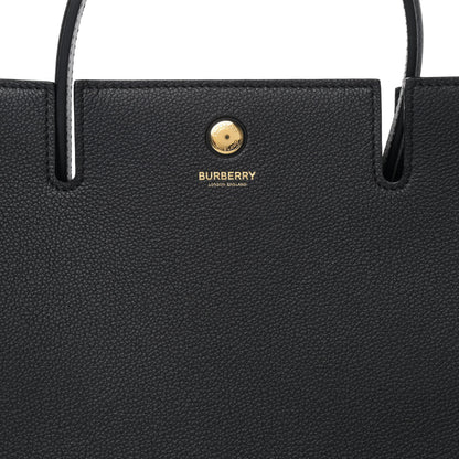 Burberry Grainy Calfskin Medium Title Bag Black 8 of 12