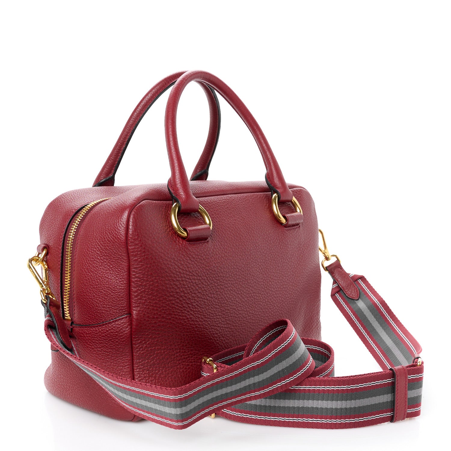 Prada Vitello Phenix Bauletto Rubino 3 of 10