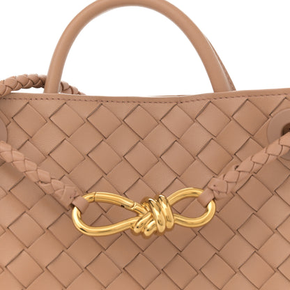 Bottega Veneta Nappa Intrecciato Small Andiamo Shoulder Bag Biscuit 7 of 9