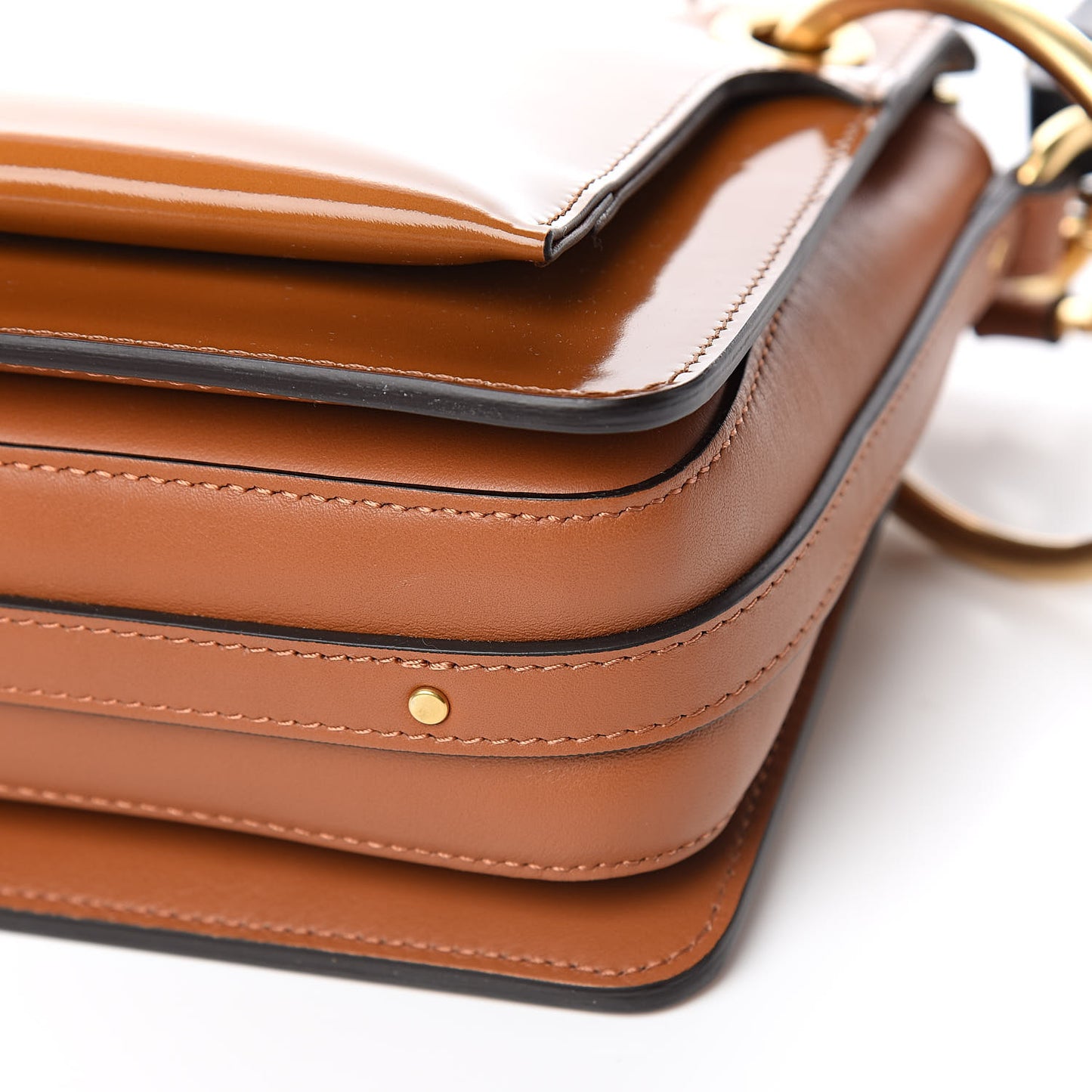 Patent Small Roy Bag Caramel