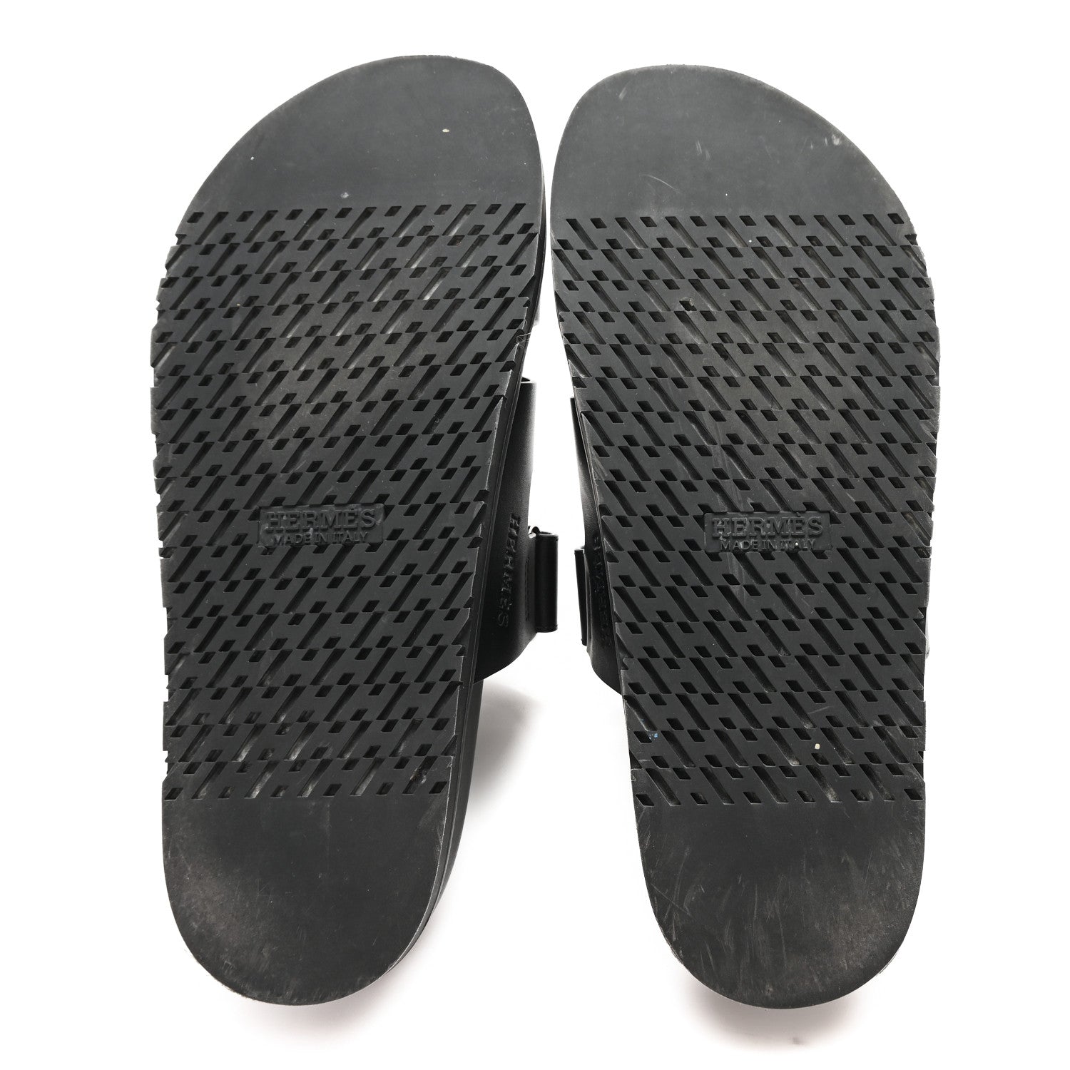 Hermes Calfskin Mens Chypre Sandals 42 Black 6 of 10