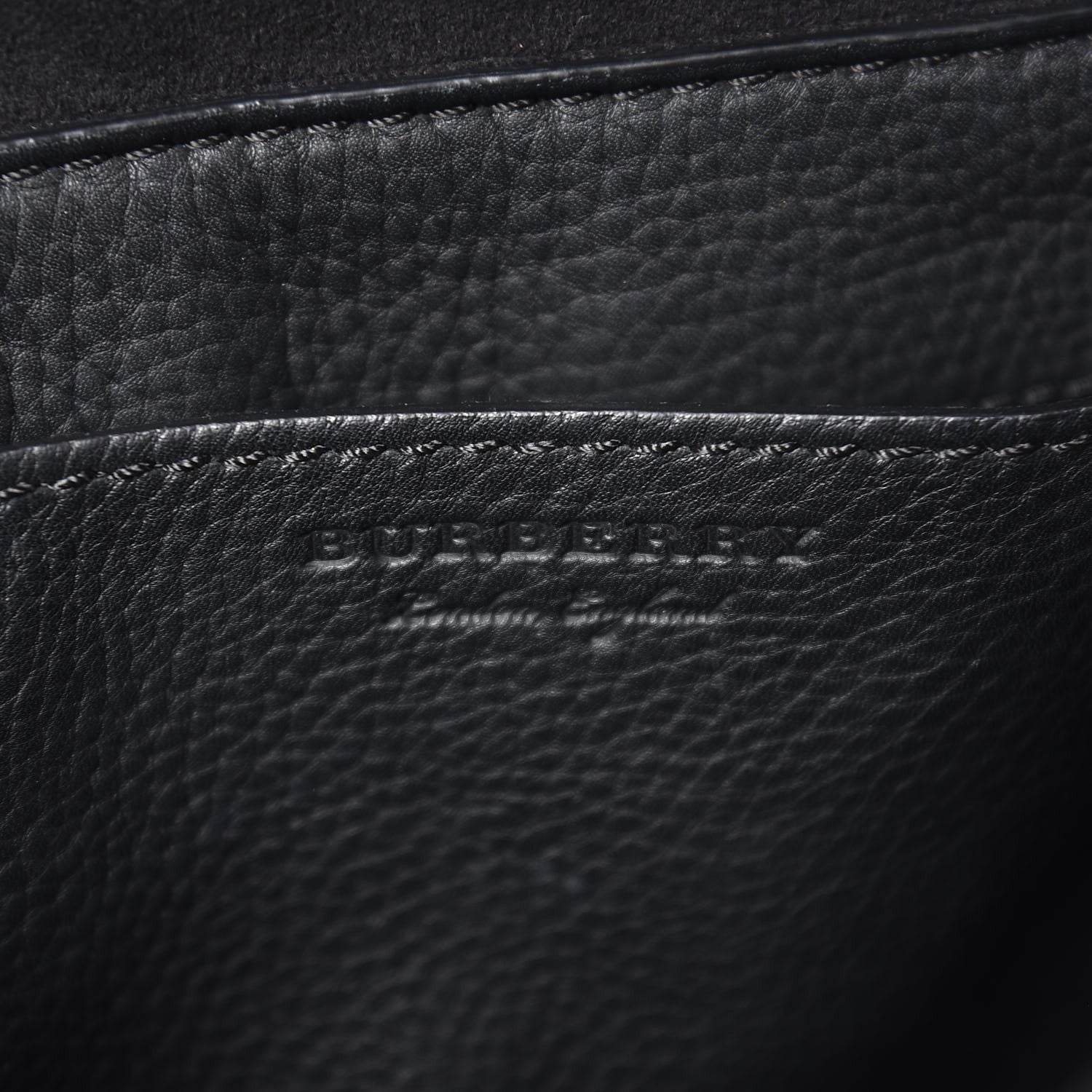 Burberry Grainy Calfskin Embossed Small Messenger Black 6 of 12