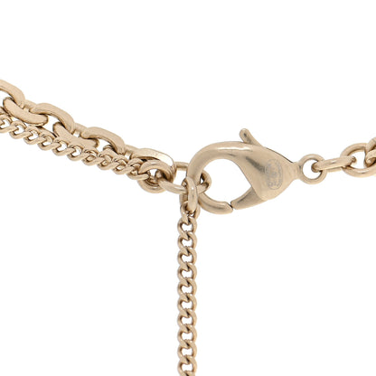 Chanel Crystal CC Multi Strand Chain Necklace Gold 5 of 6