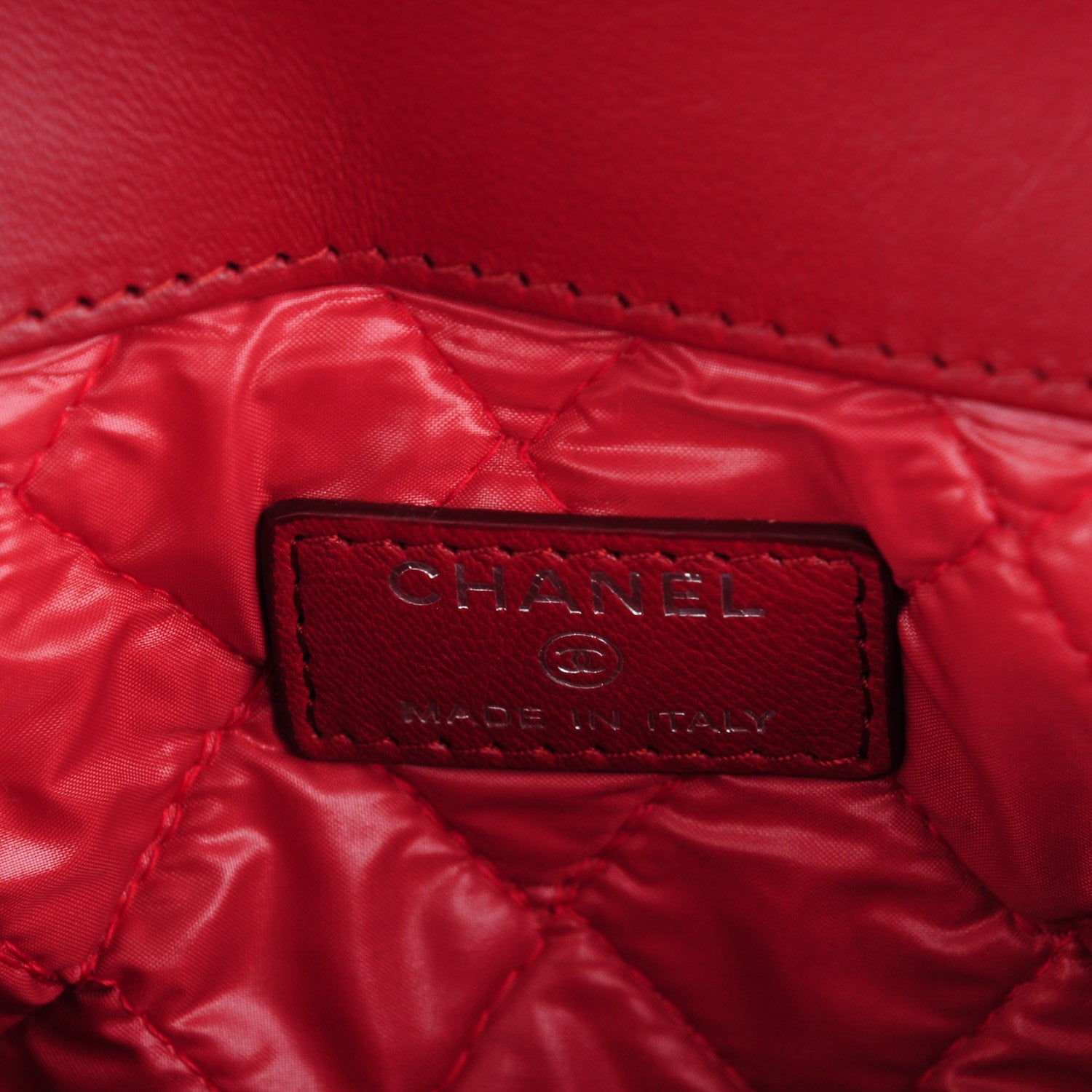 Chanel Lambskin Quilted Flap Cosmetic Case Red 6 of 7
