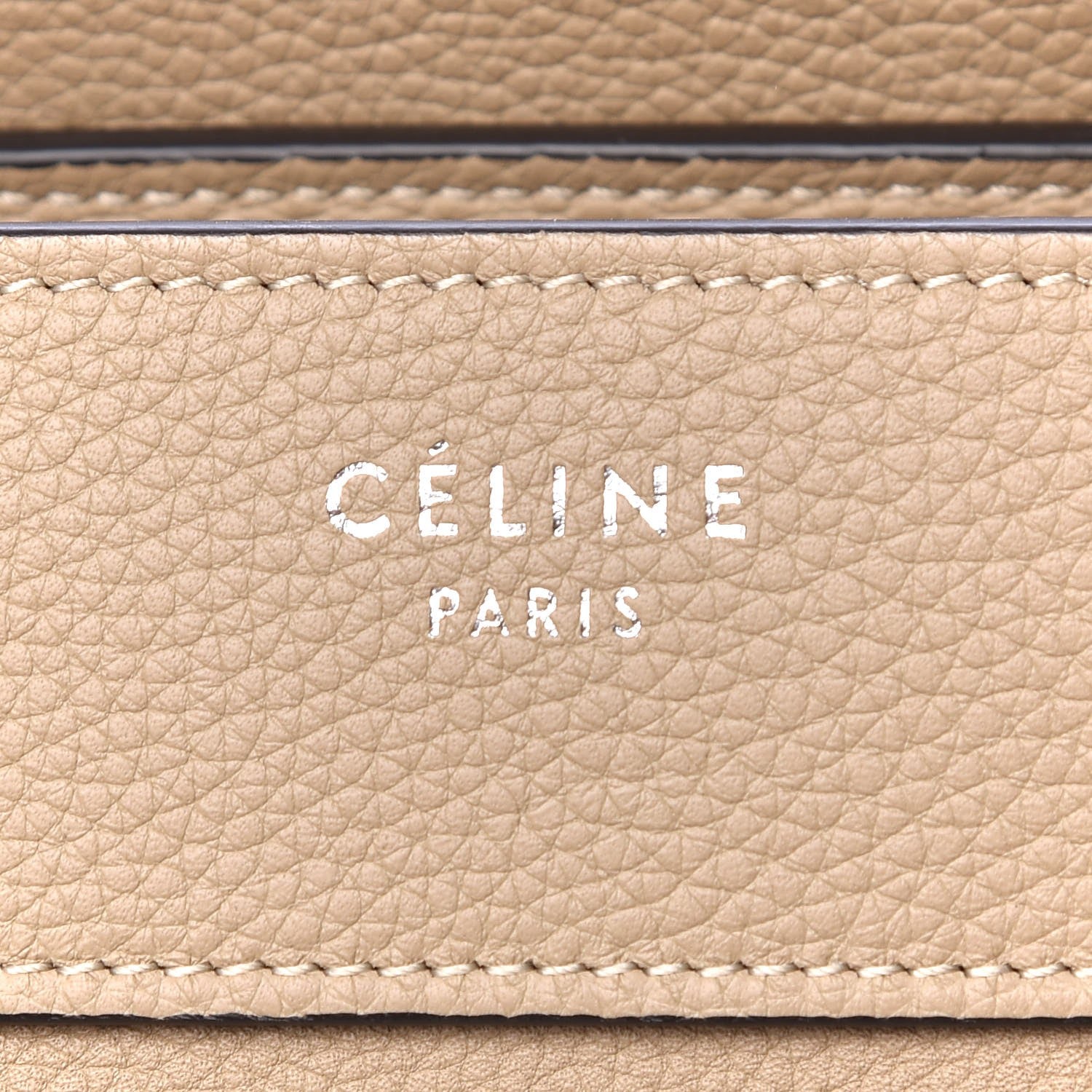 Celine Drummed Calfskin Micro Luggage Dune 6 of 8