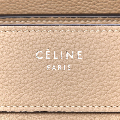Celine Drummed Calfskin Micro Luggage Dune 6 of 8