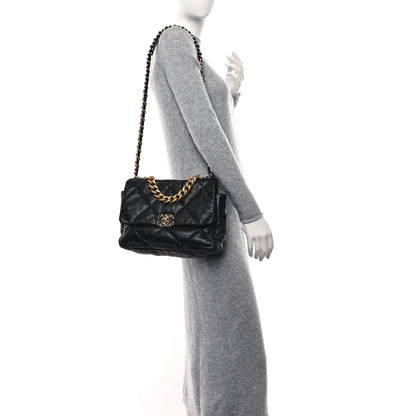Chanel Lambskin Quilted Large Chanel 19 Flap Black 3 of 14