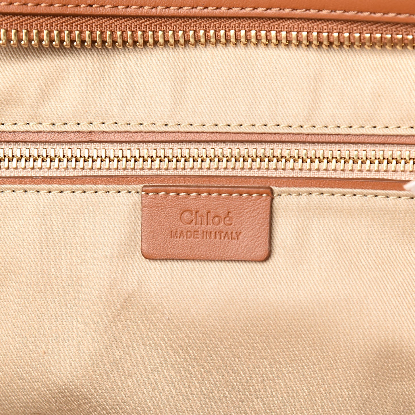 Smooth Calfskin Little Horses Embroidered Tao Zipped Tote Caramel