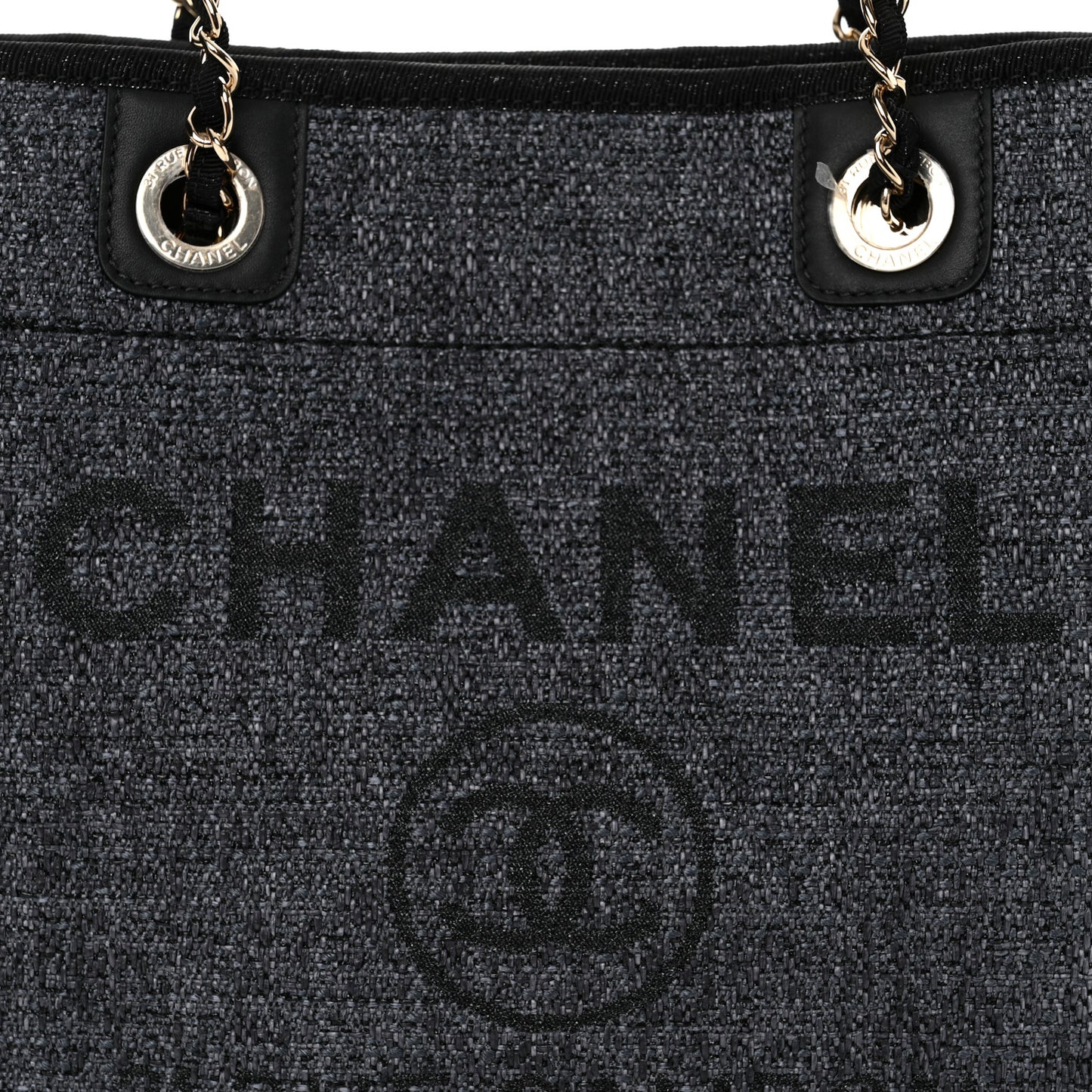 Lurex Boucle Mini Deauville Tote Blue