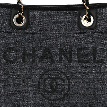 Chanel Lurex Boucle Mini Deauville Tote Blue 8 of 11