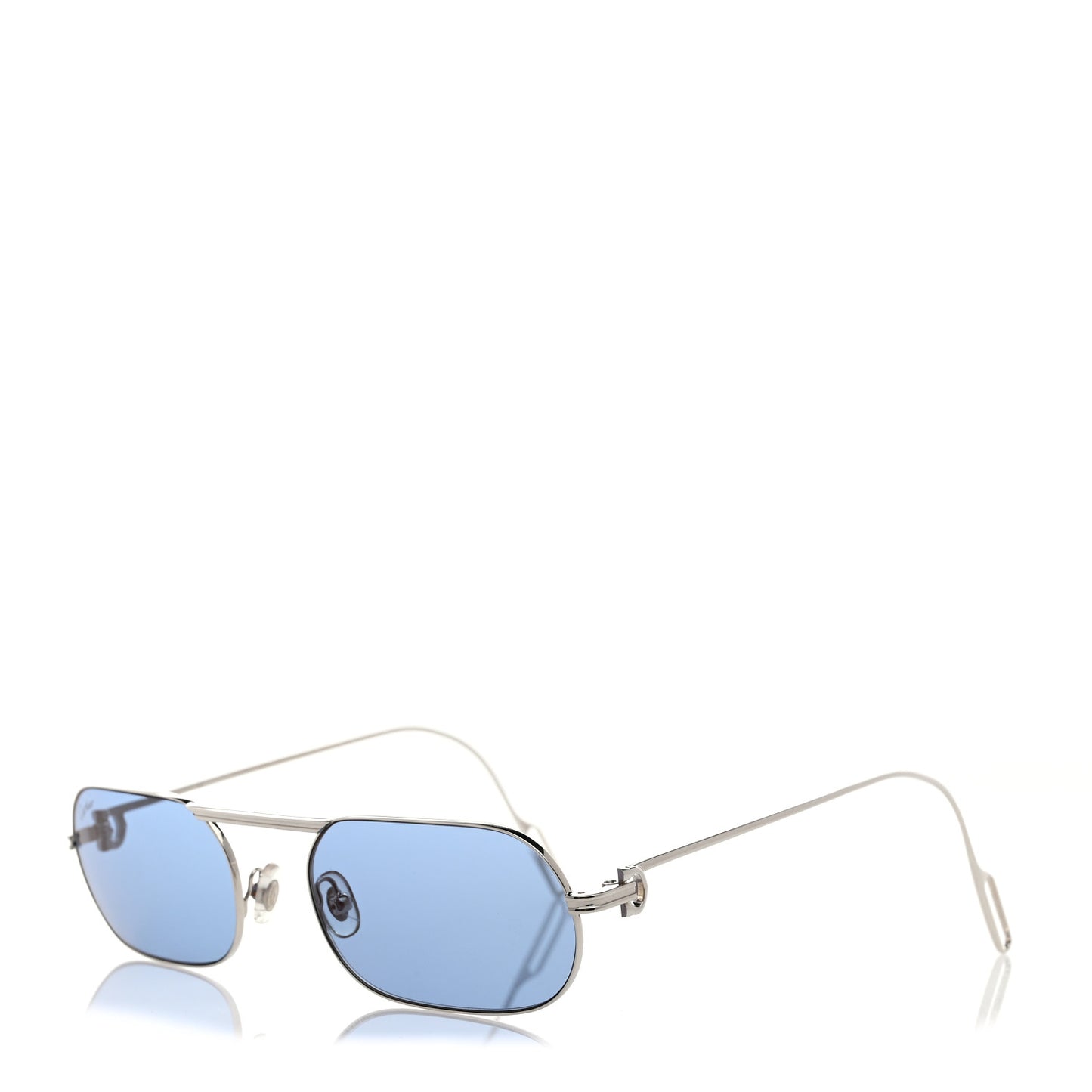Metal Oval Sunglasses CG1D78BZ Silver