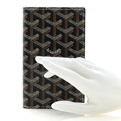 Goyard Goyardine Grenelle Passport Wallet Black Gold 2 of 6