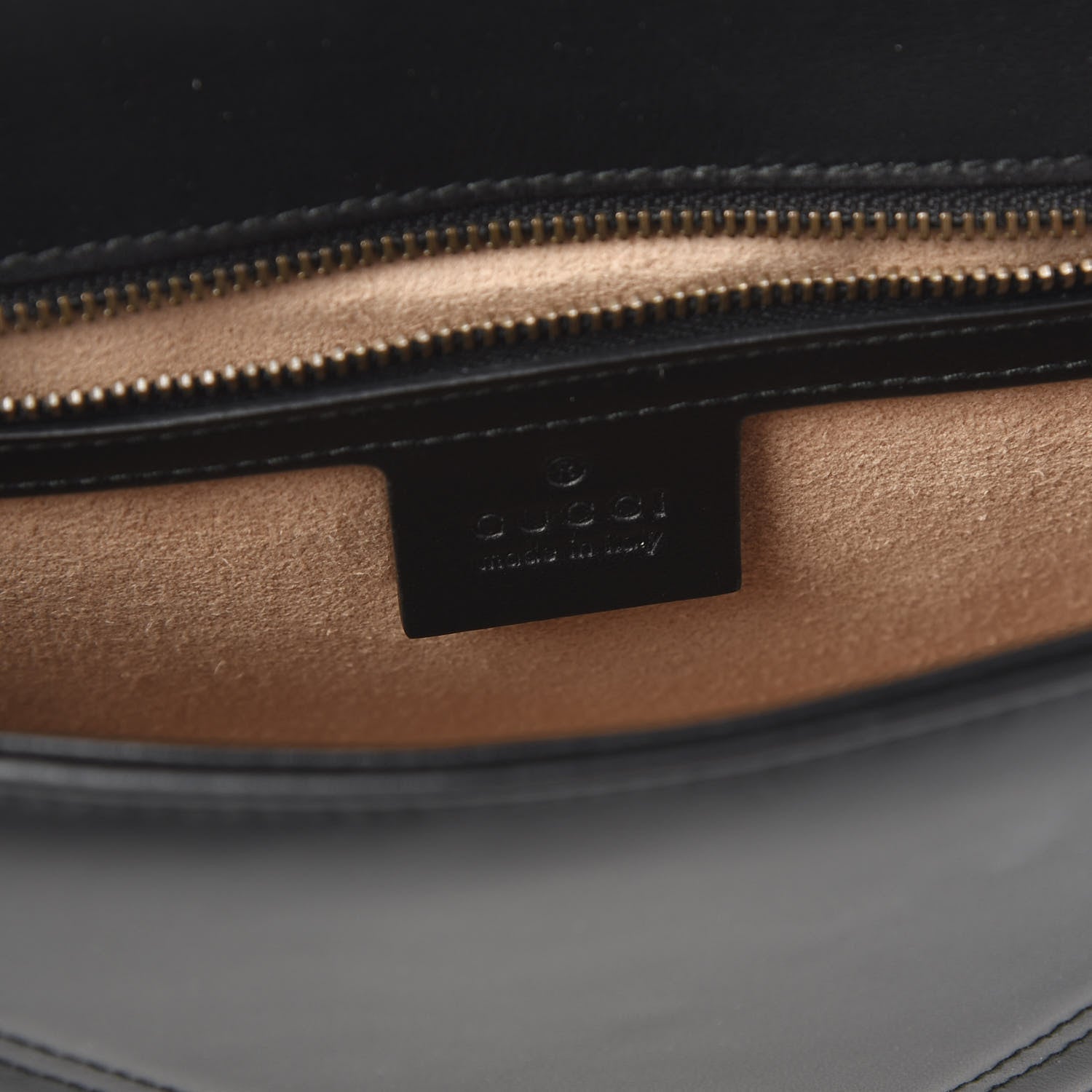 Gucci Calfskin Matelasse Small GG Marmont Shoulder Bag Black 9 of 11