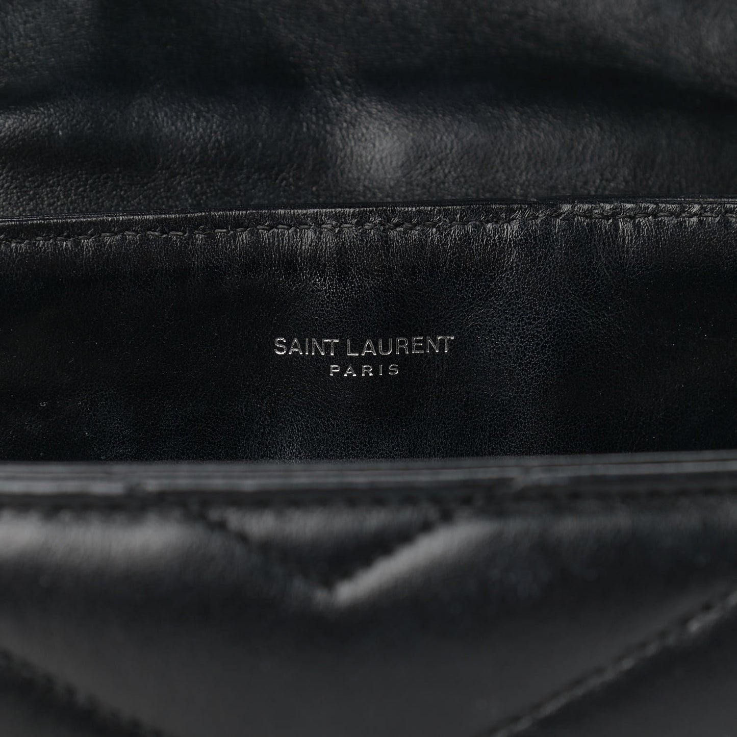 Calfskin Y Quilted Monogram Medium Loulou Chain Satchel Black
