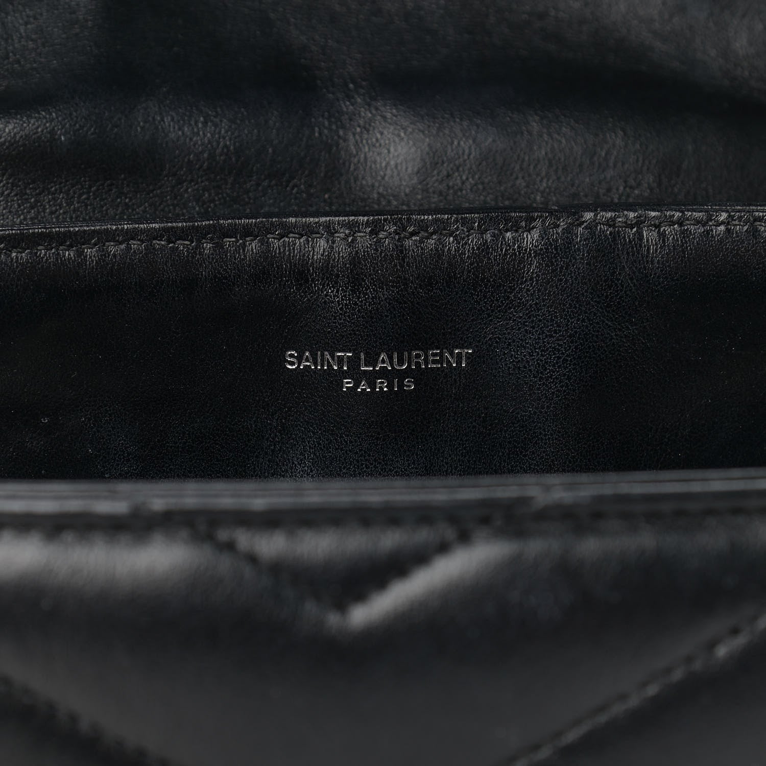 Saint Laurent Calfskin Y Quilted Monogram Medium Loulou Chain Satchel Black 5 of 14